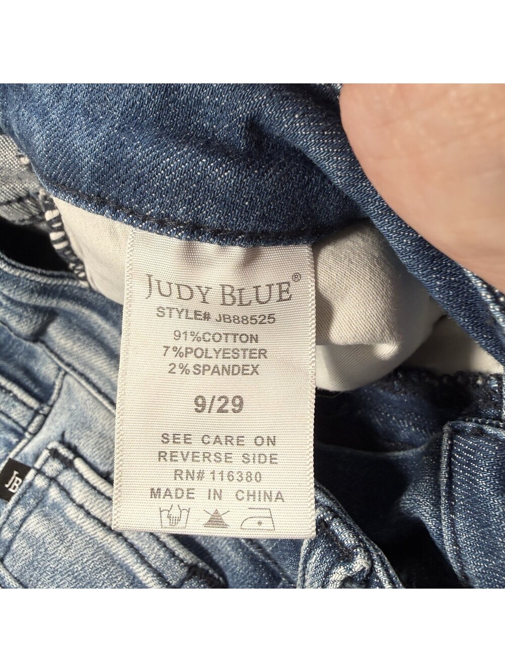 Judy Blue Women’s Skinny Jeans 9/29 High Rise Light Wash Stretch Distressed Look - Picture 7 of 12